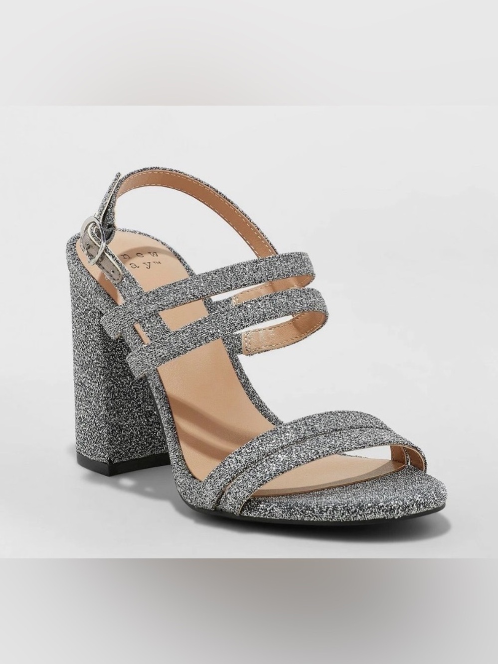 A New Day Sparkle Block Heels Size 6